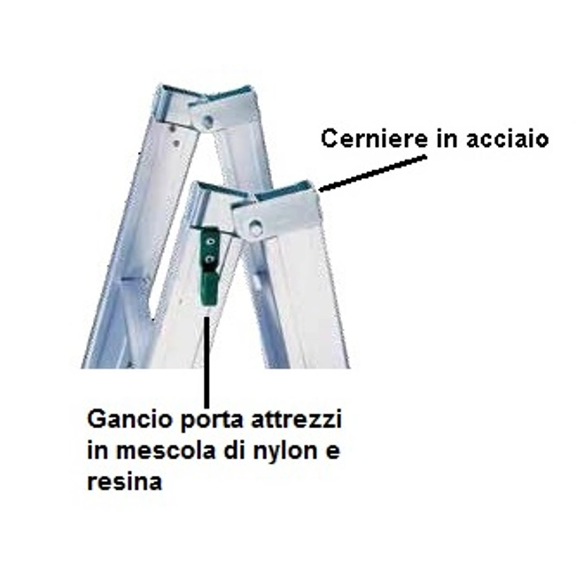 Vendita online Scala doppia salita 13 gradini modello Master Pro